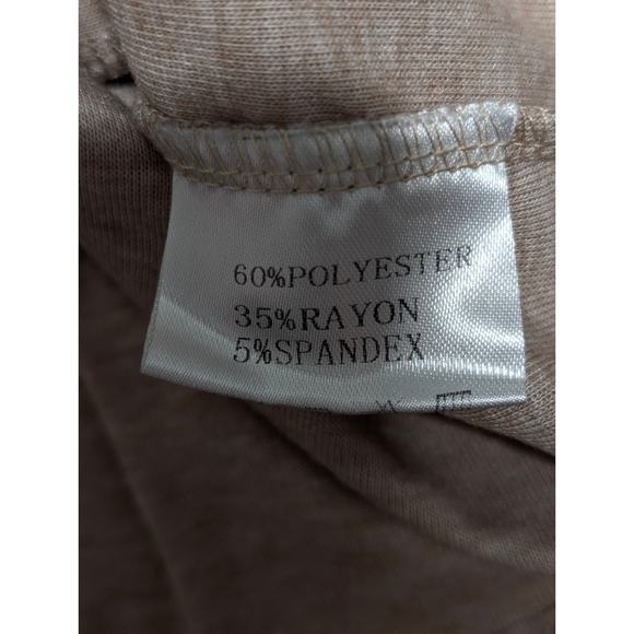 Oversized Tan Batwing Long Sleeved Shirt Top Blouse Size Large - Picture 5 of 5